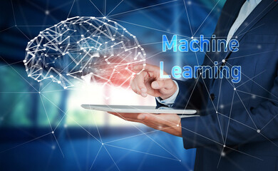 Machine learning technology, business concept - 784721412