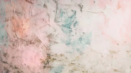 Abstract soft pink and blue oil painting background with textured brush strokes. Pastel colors....