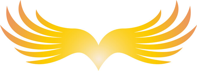 Flapping of wings Golden wings Design element 