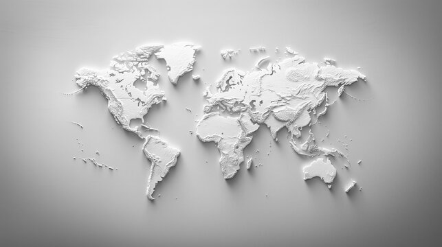 light-coloured world map on a light background
