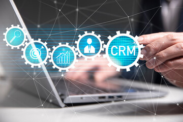 CRM, Customer relationship management concept