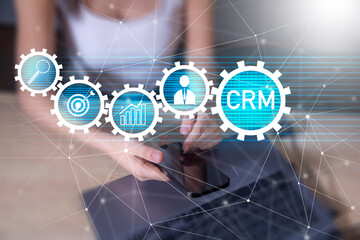 CRM, Customer relationship management concept - 784722287