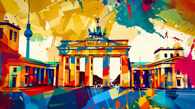 abstract brandenburg gate