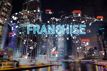 Franchise business model and strategy concept - 784723289
