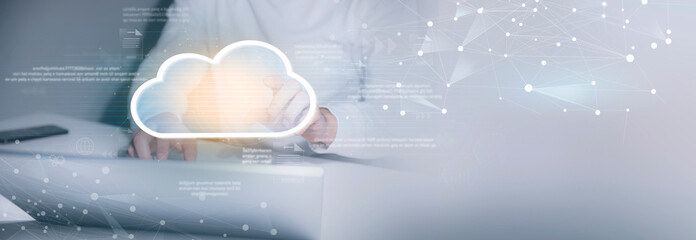 cloud computing virtual screen Cloud technology. - 784723442