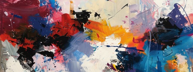 Dynamic Abstract Painting with Vivid Brushstrokes
