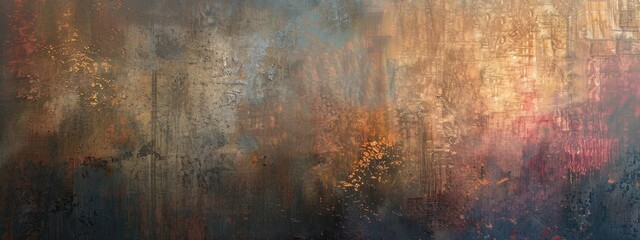 Rustic Textured Abstract Art with Gold Leaf
 - obrazy, fototapety, plakaty