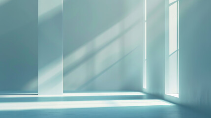 Enhance minimalist geometric background with gray and light blue tones using natural light