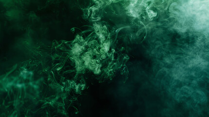 abstract background with green smoke