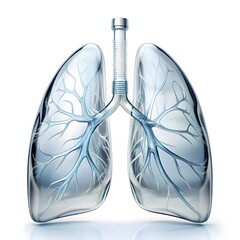 Glass Lung: Intricate Organ Sculpture
