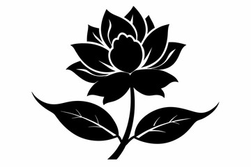 Flower silhouette vector illustration