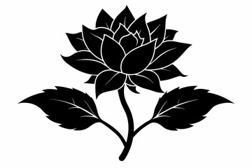 Flower silhouette vector illustration