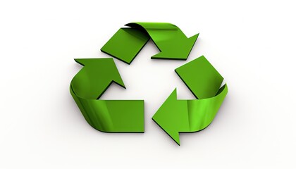 Recycle sign on white background