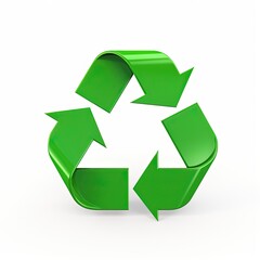 Fototapeta premium Recycle sign on white background