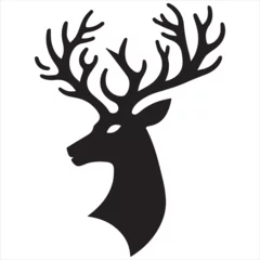 Fototapeten Deer head silhouette deer vector illustration templates. © Fariha's Design