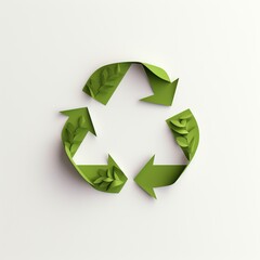 Obraz premium Recycle sign on white background