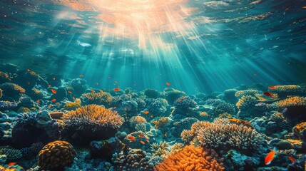 Fototapeta na wymiar Underwater View of a Coral Reef