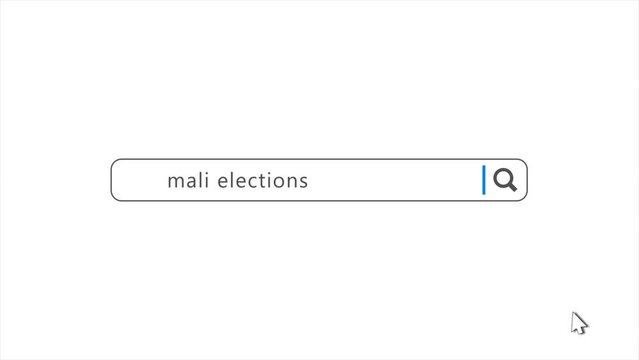 Mali Elections in Search Animation. Internet Browser Searching