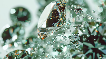 Background with many diamonds of different shapes and sizes