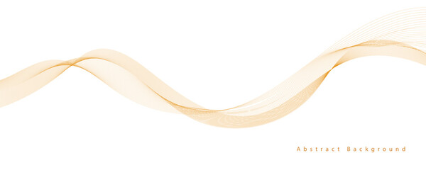 Abstract wave element for design. Digital frequency track equalizer. Stylized line art background. Vector illustration. Wave with lines created using blend tool. Curved wavy line, smooth stripe.
