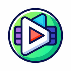 Multimedia Player Logo: Vector Illustration