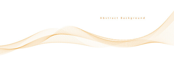 Abstract wave element for design. Digital frequency track equalizer. Stylized line art background. Vector illustration. Wave with lines created using blend tool. Curved wavy line, smooth stripe.
