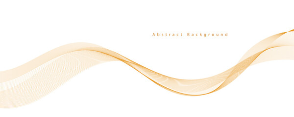 Abstract wave element for design. Digital frequency track equalizer. Stylized line art background. Vector illustration. Wave with lines created using blend tool. Curved wavy line, smooth stripe.
