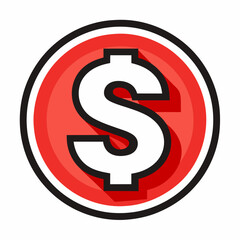 Dollar Coin: Vector Illustration of Currency