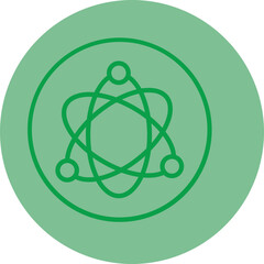 Science Fiction Green Line Circle Icon