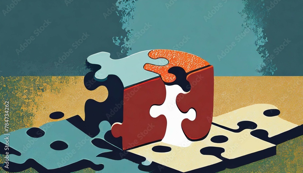 Poster Puzzle Piece Not Fitting Symbolizing AI Bias and Exclusion