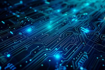 Obraz premium Abstract circuit board futuristic technology processing background