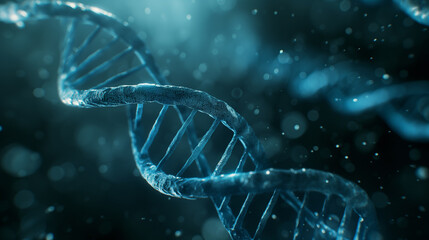 Digitally rendered image of the DNA double helix - 784735288