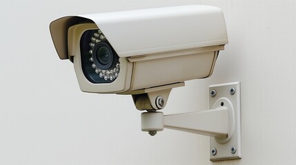 Security Camera Mounted on Building Side