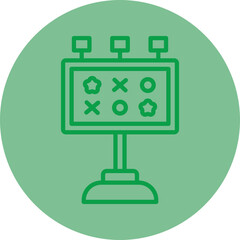 Billboard Green Line Circle Icon