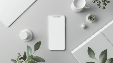 Contemporary Clay Mockups: Minimalist Smartphone Designs for Presentation and Information Graphics in Vector EPS Format