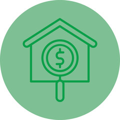 Analysis Green Line Circle icon