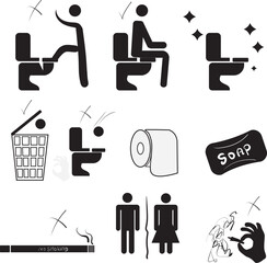 icons set toilet