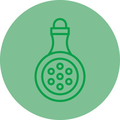 Potion Green Line Circle Icon