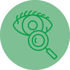 Eye Test Green Line Circle Icon
