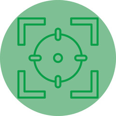 Focus Green Line Circle Icon