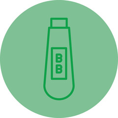 Bb Cream Green Line Circle Icon