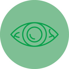 Eyes Green Line Circle Icon Green Line Circle Icon