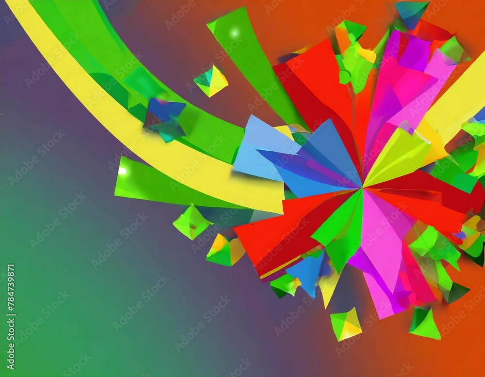 Poster abstract background with colorful shapes for design