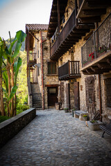 Fototapeta premium small stone town in the mountain