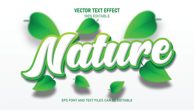 Nature green editable text effect
