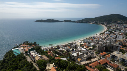 Vista aeria da praia de Bombinhas em Santa Catarina