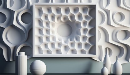 Elegant Wall Art Display with Minimal Frame Generative AI