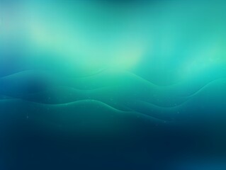 Fototapeta na wymiar Abstract cyan and green gradient background with blur effect, northern lights