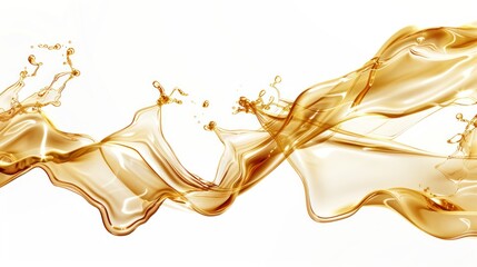 white background engine oil splash