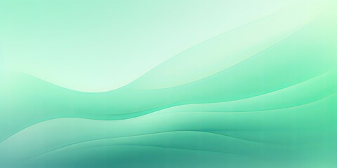 Abstract mint green and green gradient background with blur effect, northern lights